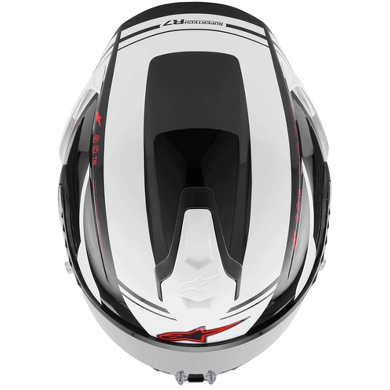 Κράνος μοτοσικλέτας Alpinestars S-R7 A-Core full-face μαύρο-άσπρο-κόκκινο
