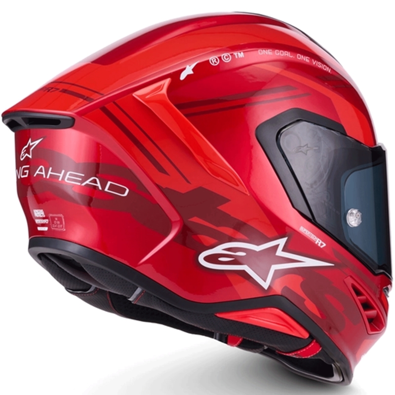 Κράνος μοτοσικλέτας Alpinestars S-R7 A-Core full-face κόκκινο-λευκό