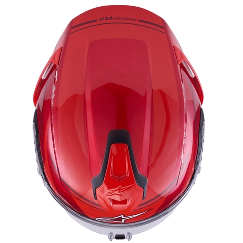 Κράνος μοτοσικλέτας Alpinestars S-R7 A-Core full-face κόκκινο-λευκό