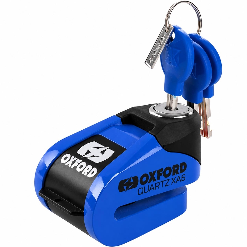 Κλειδαριά δισκόφρενου Oxford Quartz Alarm XA6 - Περιορισμένης Έκδοσης Μπλε