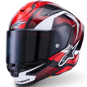 Κράνος μοτοσικλέτας Alpinestars S-R7 Kinetis full face μαύρο-κόκκινο-λευκό