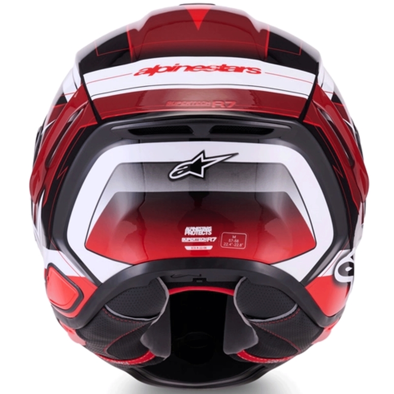 Κράνος μοτοσικλέτας Alpinestars S-R7 Kinetis full face μαύρο-κόκκινο-λευκό