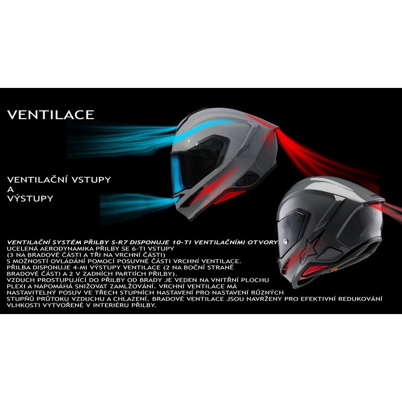 Κράνος μοτοσικλέτας Alpinestars S-R7 Kinetis full-face μαύρο-μπλε-φλουορ ροζ-λευκό