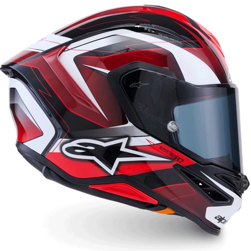 Κράνος μοτοσικλέτας Alpinestars S-R7 Kinetis full face μαύρο-κόκκινο-λευκό