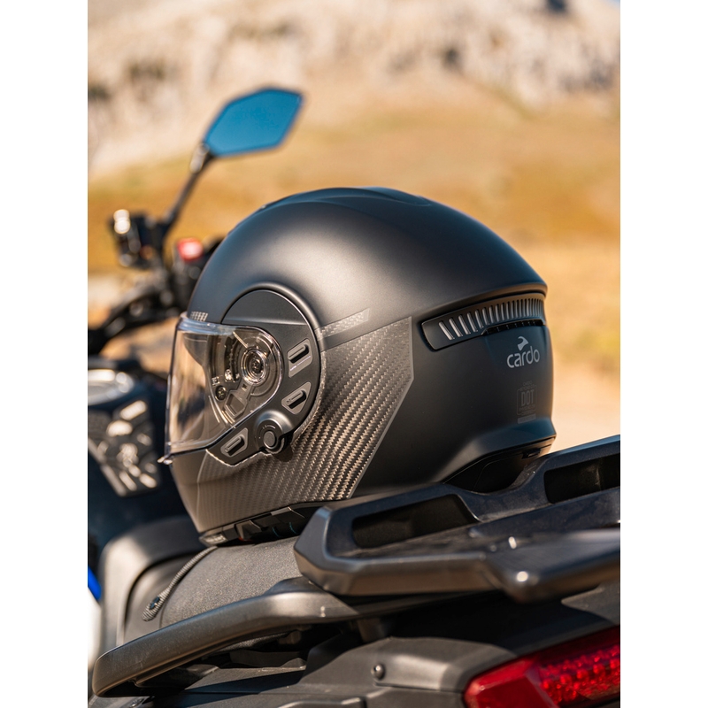 Κράνος μοτοσικλέτας Cardo Beyond GTS full face, μαύρο