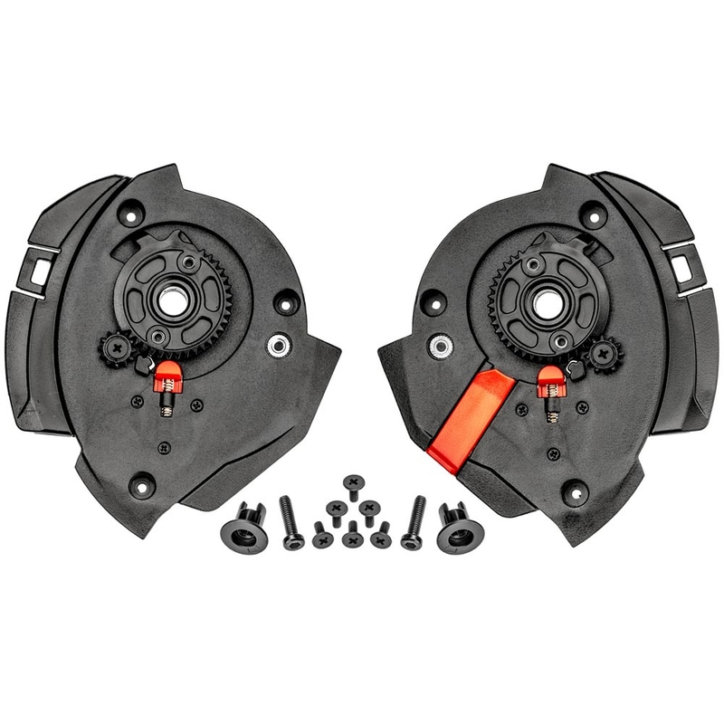 Μηχανισμός ζελατίνας Cassida Multiflip για κράνη μοτοσικλέτας, μαύρος