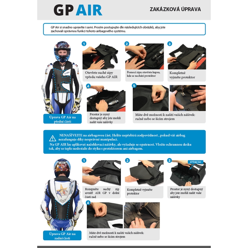 HELITE GP Air 2 γιλέκο αερόσακου μαύρο και λευκό