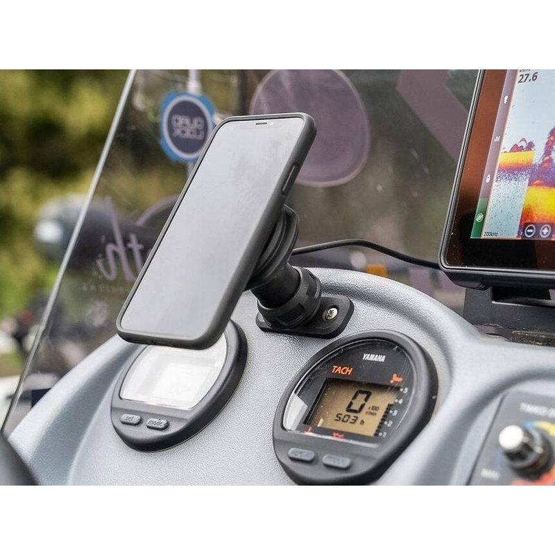 Επίπεδη ορθογώνια βάση Quad Lock® 360 2 οπών, μαύρη