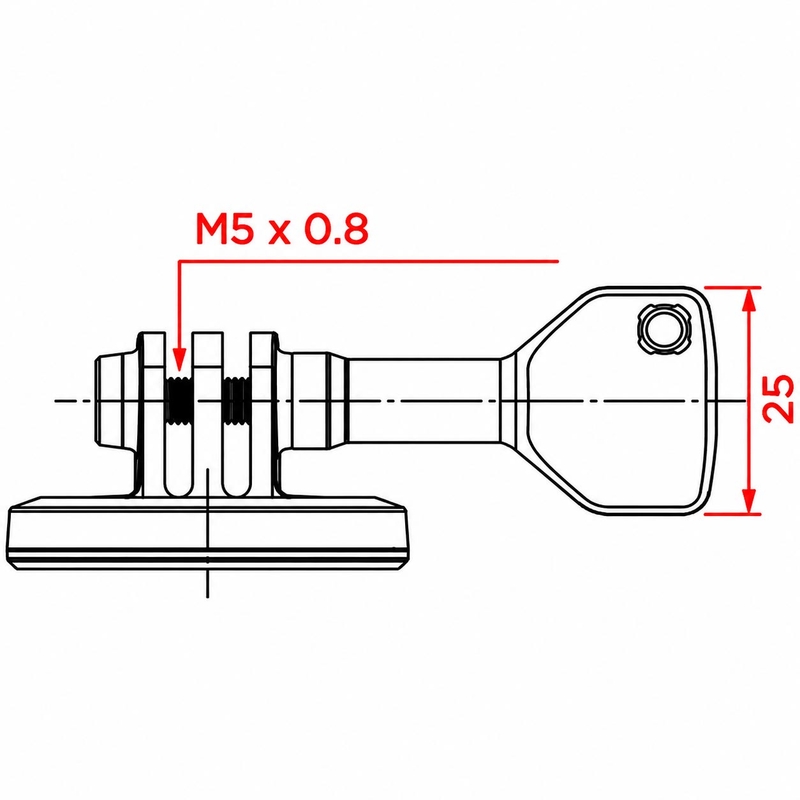 Προσαρμογέας κάμερας αθλητικών Quad Lock® - Standard Go Pro Black