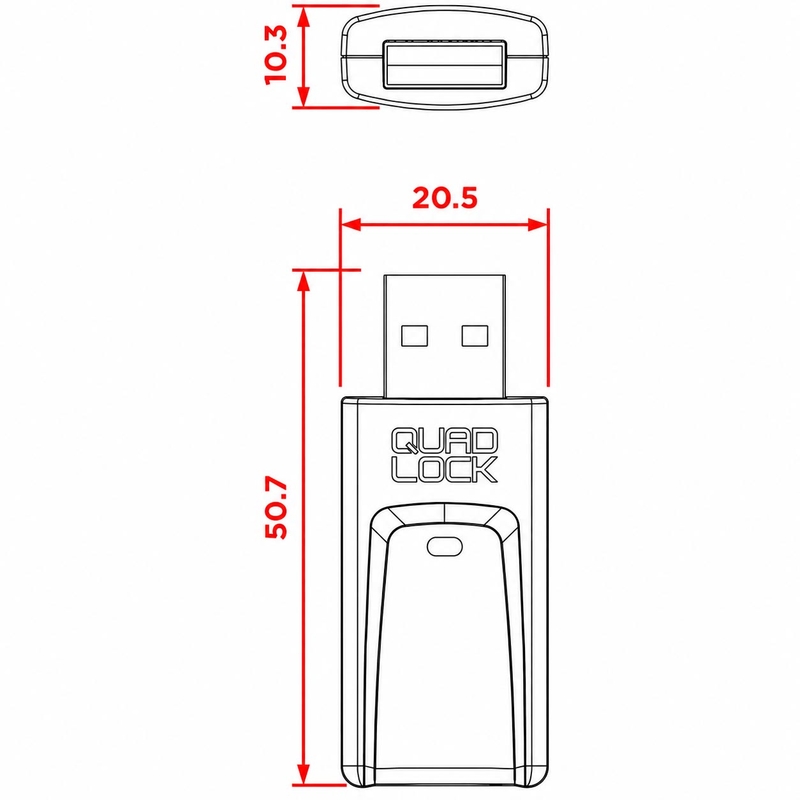 Ασύρματος προσαρμογέας Quad Lock® CarPlay/Android Auto, μαύρος