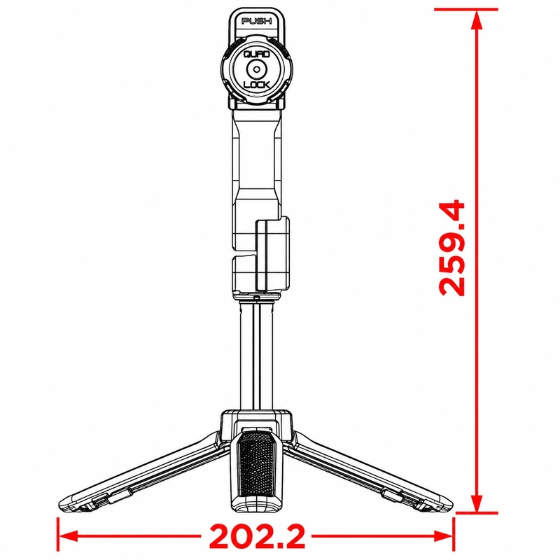 Τρίποδο Quad Lock® μαύρο