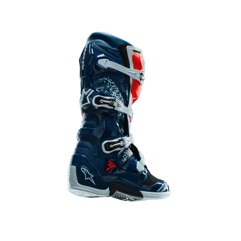 Μπότες motocross Alpinestars TECH 7 UNITY κόκκινο-λευκό-μπλε
