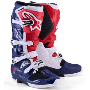 Μπότες motocross Alpinestars TECH 7 UNITY κόκκινο-λευκό-μπλε