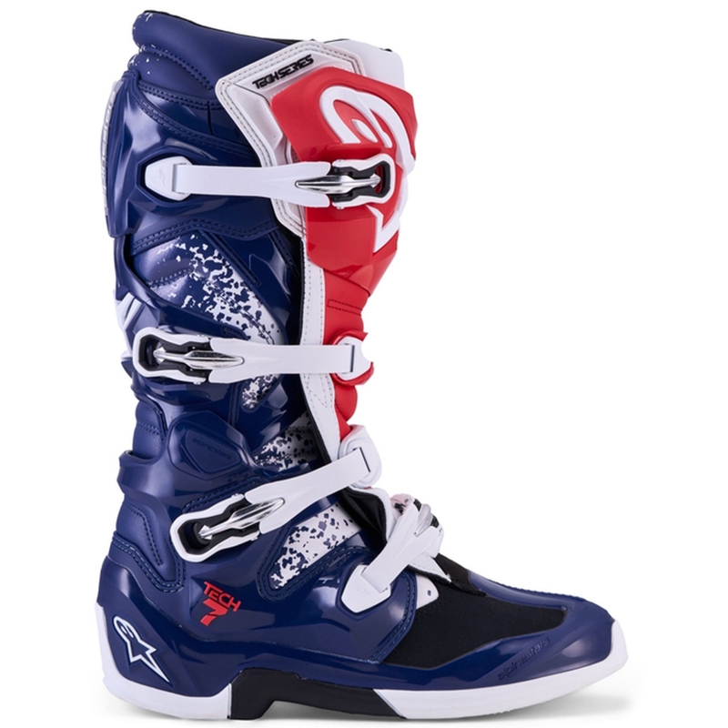 Μπότες motocross Alpinestars TECH 7 UNITY κόκκινο-λευκό-μπλε