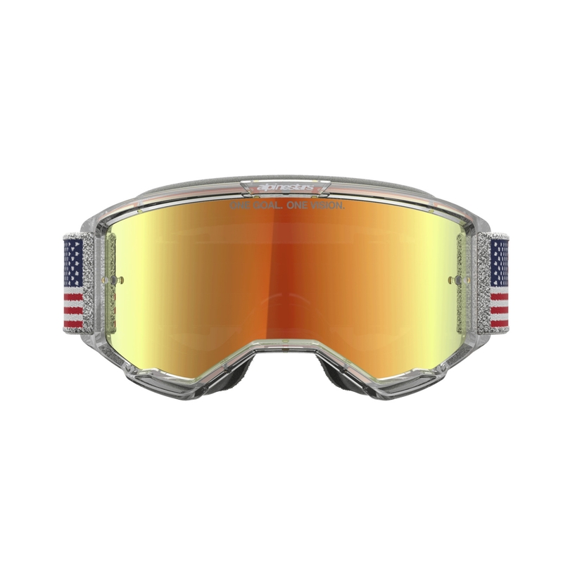 Γυαλιά motocross Alpinestars Vision 5 Fiftyfold μπλε-κόκκινο-λευκό με κόκκινο καθρέφτη φακό