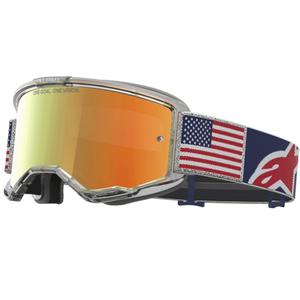 Γυαλιά motocross Alpinestars Vision 5 Fiftyfold μπλε-κόκκινο-λευκό με κόκκινο καθρέφτη φακό