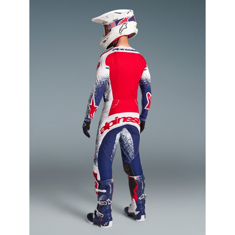Φανέλα Alpinestars Techstar περιορισμένης έκδοσης Unity motocross κόκκινο-λευκό-μπλε