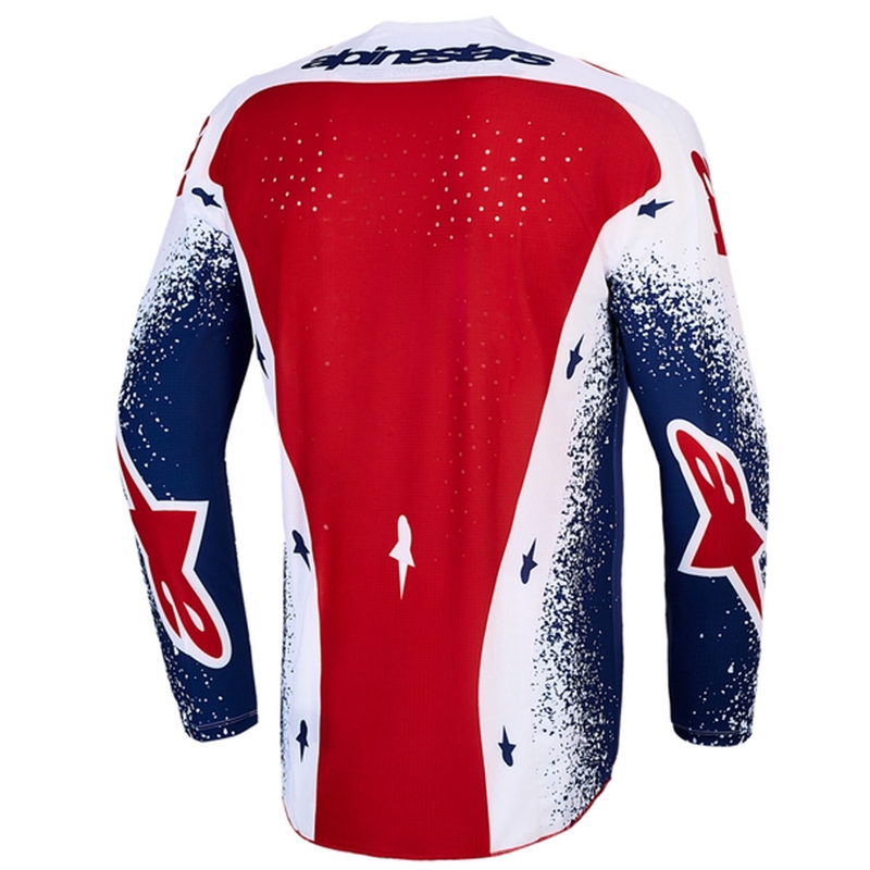 Φανέλα Alpinestars Techstar περιορισμένης έκδοσης Unity motocross κόκκινο-λευκό-μπλε