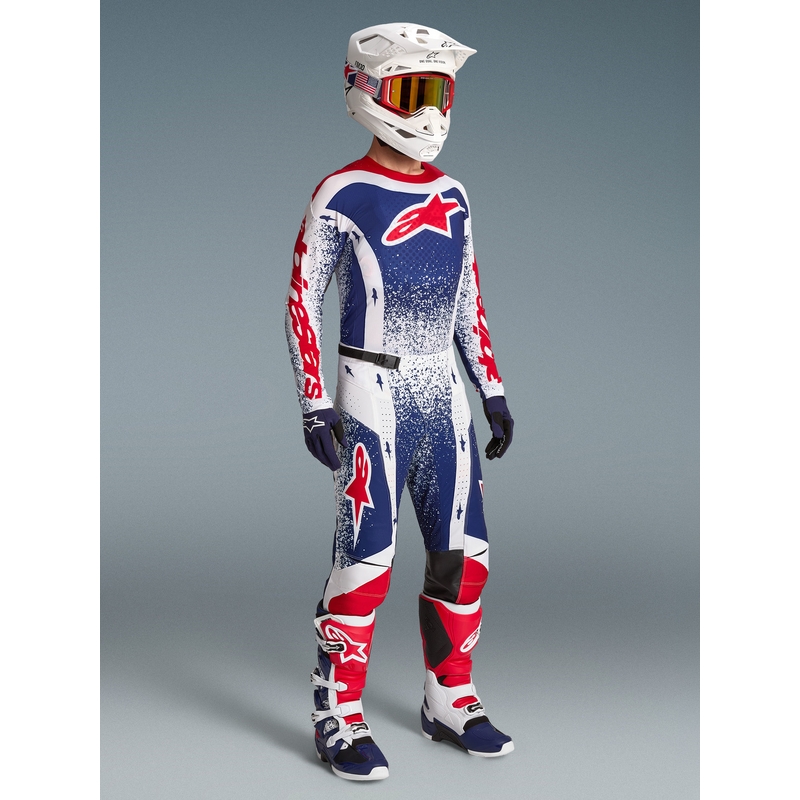 Παντελόνι Motocross Alpinestars Techstar Limited Edition Unity Κόκκινο-Λευκό-Μπλε