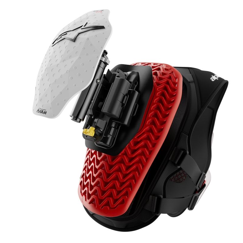 Γιλέκο αερόσακου Alpinestars TECH-AIR®MX Plasma λευκό-μαύρο-κόκκινο