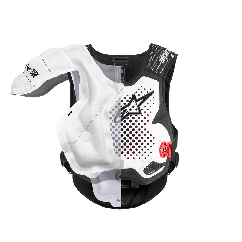 Γιλέκο αερόσακου Alpinestars TECH-AIR®MX Plasma λευκό-μαύρο-κόκκινο