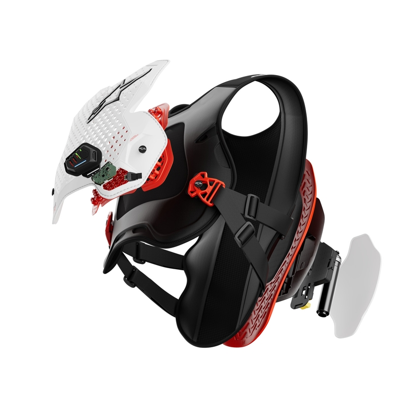 Γιλέκο αερόσακου Alpinestars TECH-AIR®MX Plasma λευκό-μαύρο-κόκκινο