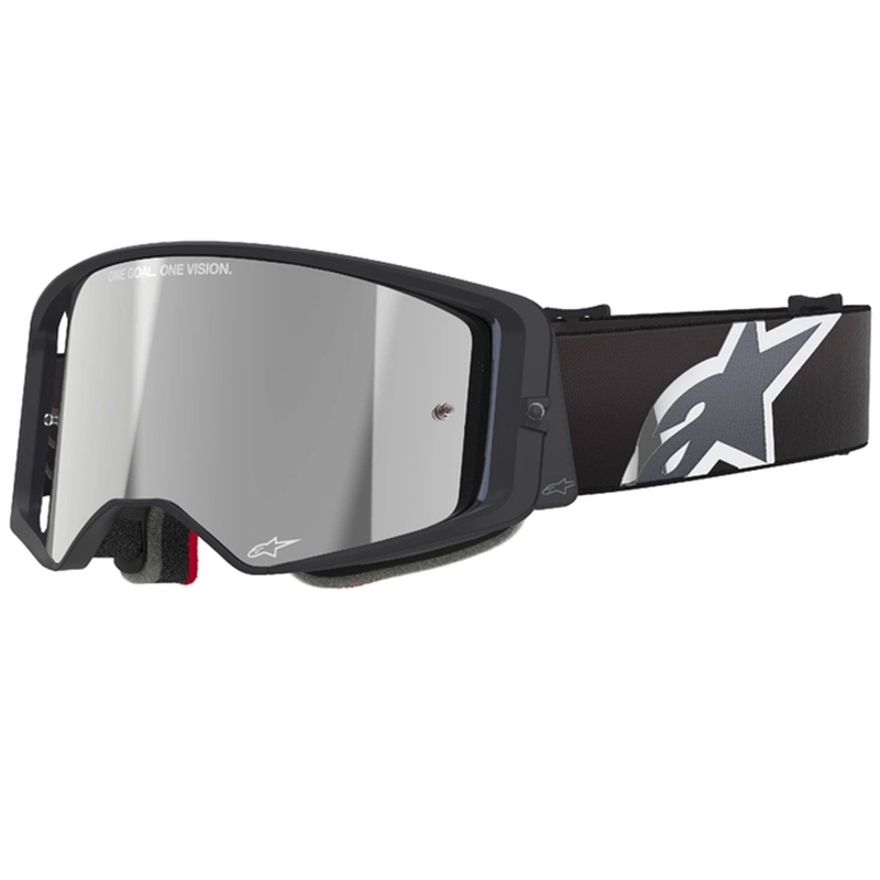 Alpinestars Supertech Corp Γυαλιά Motocross μαύρα και γκρι με ασημί φακό
