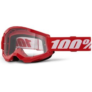 Γυαλιά Motocross 100% STRATA 2 Νέα κόκκινα (διαφανές plexi)