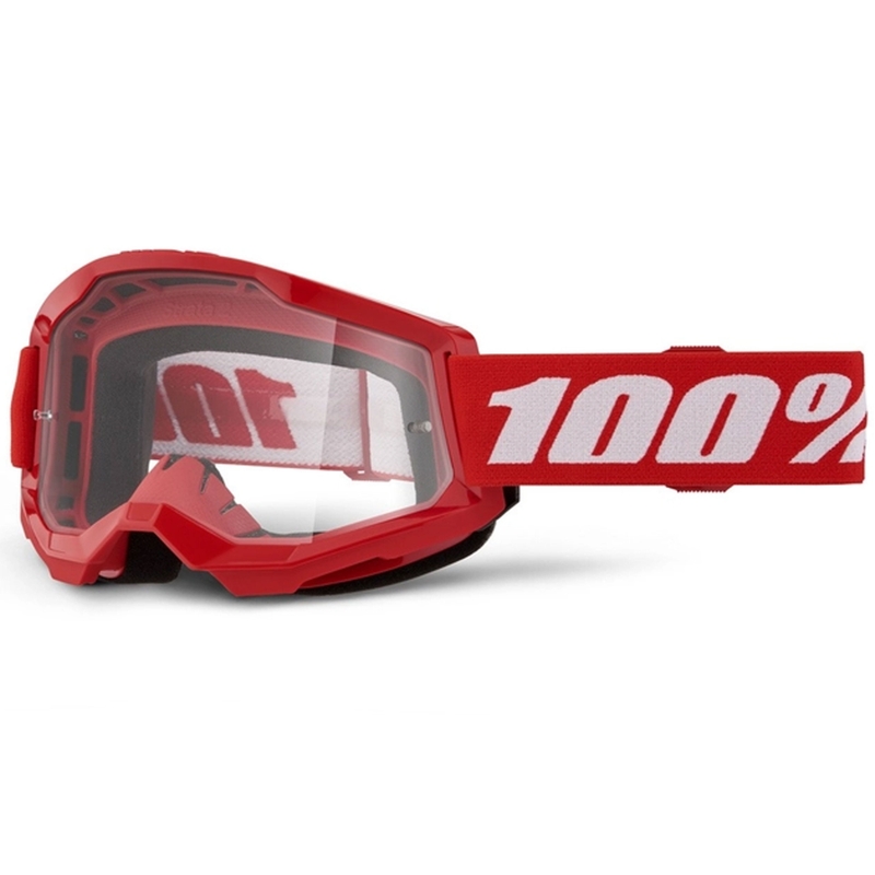 Γυαλιά Motocross 100% STRATA 2 Νέα κόκκινα (διαφανές plexi)