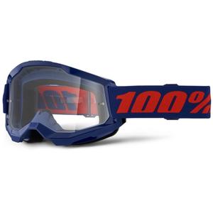 Γυαλιά Motocross 100% STRATA 2 Νέα σκούρο μπλε (διαφανές plexi)