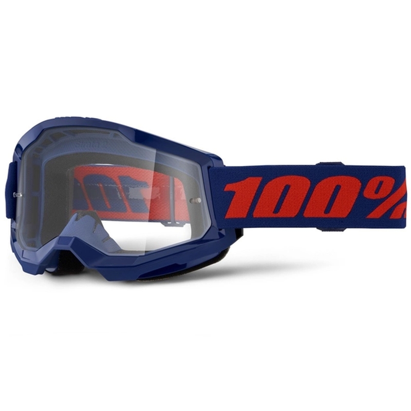 Γυαλιά Motocross 100% STRATA 2 Νέα σκούρο μπλε (διαφανές plexi)