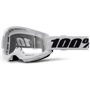 Γυαλιά Motocross 100% STRATA 2 Νέα λευκά (διαφανές plexi)