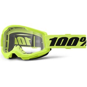 Γυαλιά Motocross 100% STRATA 2 Νέα φλούο κίτρινο (καθαρό plexi)