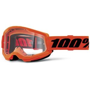 Γυαλιά Motocross 100% STRATA 2 Νέο πορτοκαλί (διαφανές plexi)