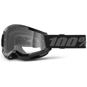 Γυαλιά Motocross 100% STRATA 2 Νέα μαύρα (διαφανές plexi)