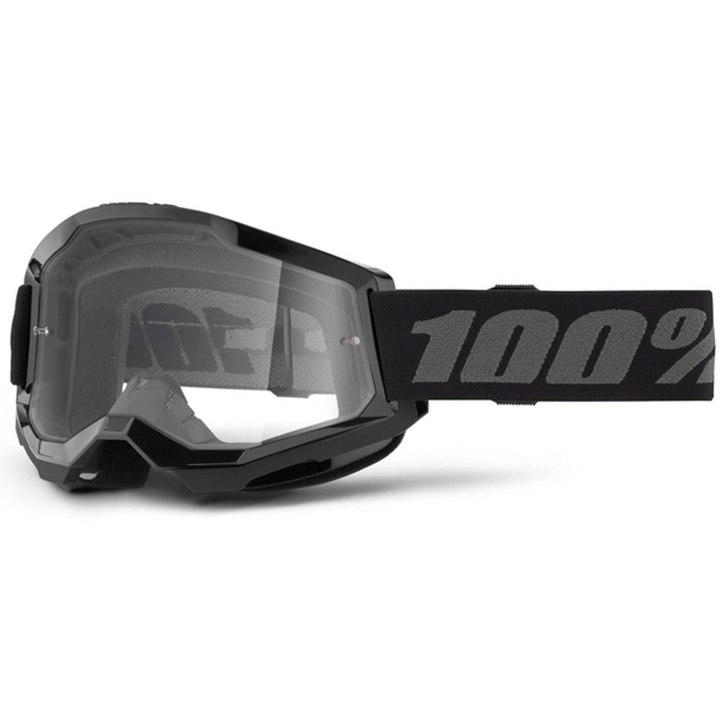 Γυαλιά Motocross 100% STRATA 2 Νέα μαύρα (διαφανές plexi)