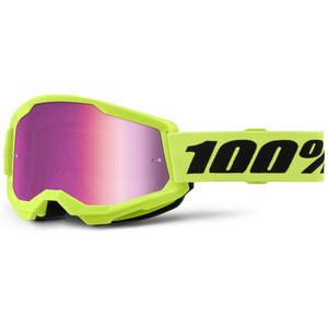 Γυαλιά Motocross 100% STRATA 2 Νέα fluo κίτρινα (ροζ plexi)