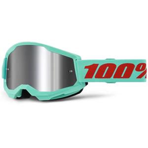Γυαλιά Motocross 100% STRATA 2 Νέα Maupiti πράσινο (ασημί plexi)