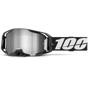 Γυαλιά Motocross 100% ARmatic μαύρο με ασημί καθρέφτη plexi