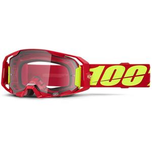 Γυαλιά Motocross 100% ARmatic κόκκινα με διαφανή plexi