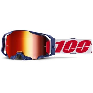 Γυαλιά motocross 100% ARmatic Mach Z με κόκκινο plexi