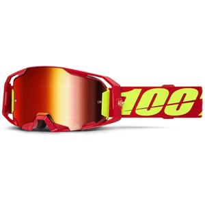 Γυαλιά motocross 100% ARmatic κόκκινα με κόκκινο plexi