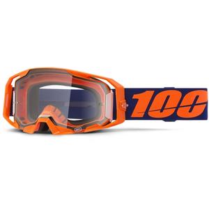 Γυαλιά Motocross 100% ARmatic Neon Orange με διαφανές plexi