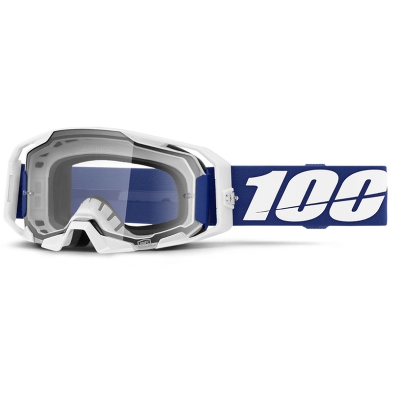 Γυαλιά motocross 100% ARmatic μπλε με διαφανές plexi