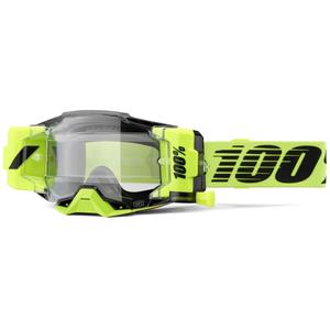 Γυαλιά Motocross 100% - ΗΠΑ Armega Forecast fluo green (διαφανές γυαλί)