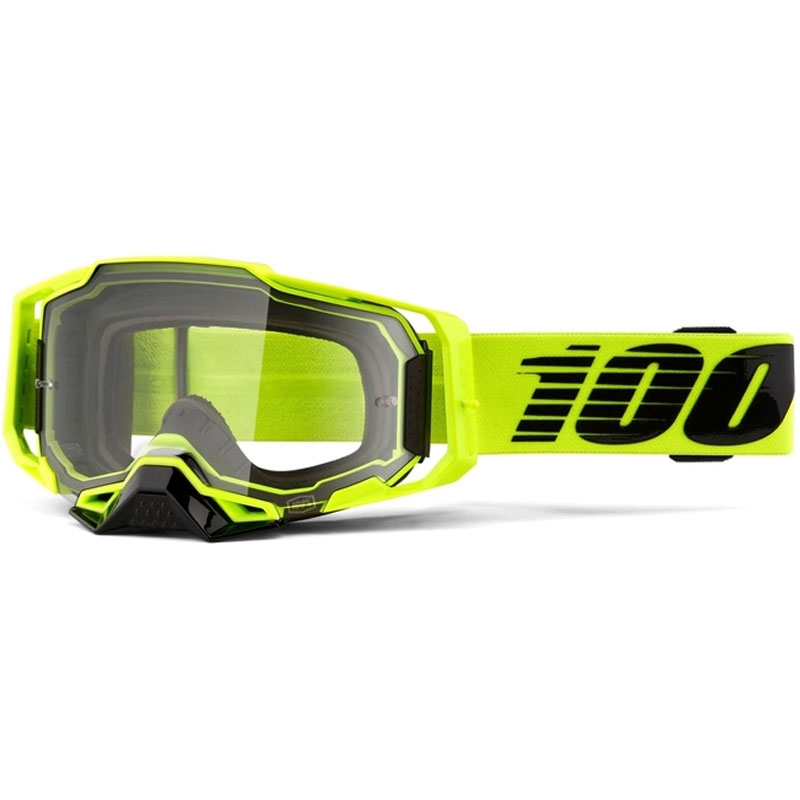 Γυαλιά Motocross 100% ARMEGA Nuclear Κίτρινο εσπεριδοειδές (διαφανές plexi)