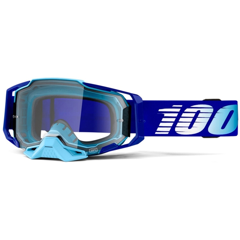 Γυαλιά Motocross 100% ARMEGA Βασιλικό μπλε (διαφανές plexi)