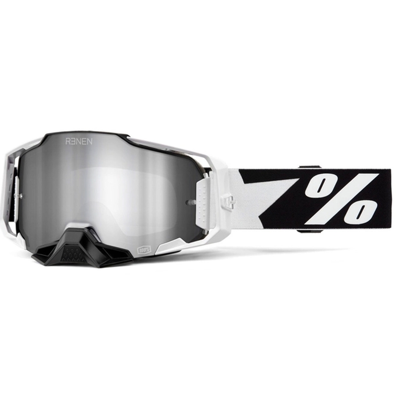 Γυαλιά Motocross 100% - ΗΠΑ ARMEGA Renen ασημί plexi