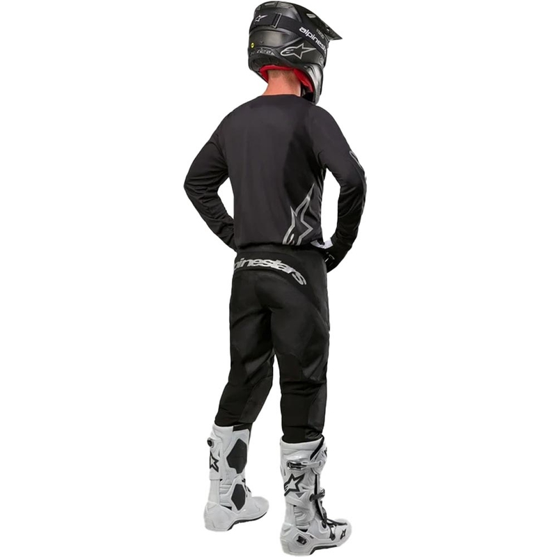 Alpinestars Fluid Graphite Παντελόνι Motocross Μαύρο και Ασημί