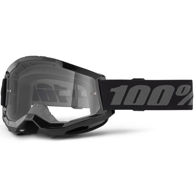 Παιδικά γυαλιά motocross 100% STRATA 2 μαύρο καθαρό plexi